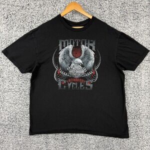 Harley Davidson Shirt Mens 2XL Black Eagle Graphic Tee Biker Motorcycle XXL